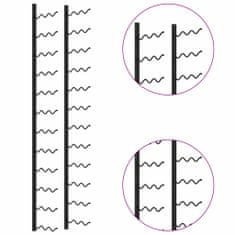 Vidaxl Nástenný stojan na víno na 36 fliaš čierny železný