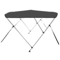 Vidaxl Strieška Bimini s 3 oblúkmi, antracitová 183x180x137 cm