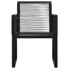 Petromila vidaXL Záhradné stoličky 2 ks, čierne, PVC ratan
