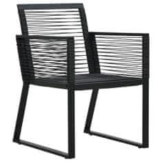 Petromila vidaXL Záhradné stoličky 2 ks, čierne, PVC ratan