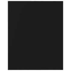 Vidaxl Prídavné police 4 ks, čierne 40x50x1,5 cm, drevotrieska