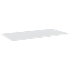 Vidaxl Prídavné police 8 ks, lesklé biele 80x30x1,5 cm, drevotrieska