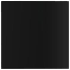 Vidaxl Prídavné police 4 ks, lesklé čierne 40x40x1,5 cm, drevotrieska