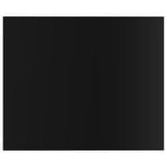 Vidaxl Prídavné police 8 ks, lesklé čierne 60x50x1,5 cm, drevotrieska