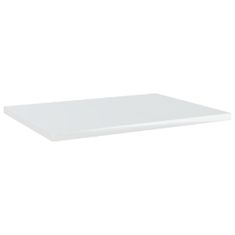 Vidaxl Prídavné police 8 ks, lesklé biele 40x30x1,5 cm, drevotrieska