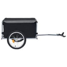 Vidaxl Nákladný vozík za bicykel čierno-sivý 65 kg