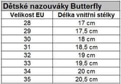 HolidaySport Detské nazúvaky Butterfly biele EU 35