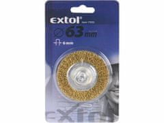 Extol Craft Kartáč okružný so stopkou vlnitý, pomosadzený drôt 0,3mm