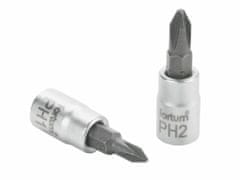 Fortum Hlavica zástrčná 1/4 "hrot krížový, PH 1, L 37mm