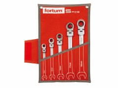 Fortum Kľúče račňové očko-vidlicové, sada 5ks, 8-19mm