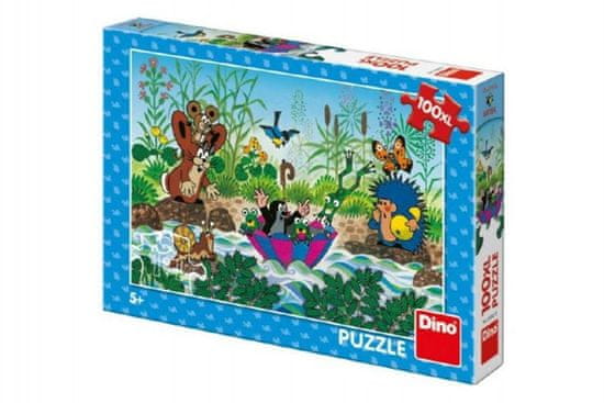 DINO Puzzle Krtko Krtečkova plavba 47x33cm 100 dielikov XL v krabici 27x19x4cm Cena za 1ks