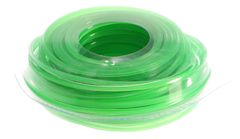 GEKO Struna do kosačky zelená zosilnená, 3,0mm, 15m, hviezdicový profil, nylon, GEKO
