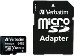 MicroSDXC 64GB (Class 10) + SD adaptér (44084)