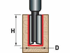 Extol Premium Fréza drážkovacia do dreva, D12,7xH25, stopka 8mm