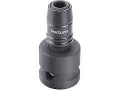 Fortum Adaptér rázový 1/2 "štvorhran na hroty 1/4", Quick-Lock, CrMoV