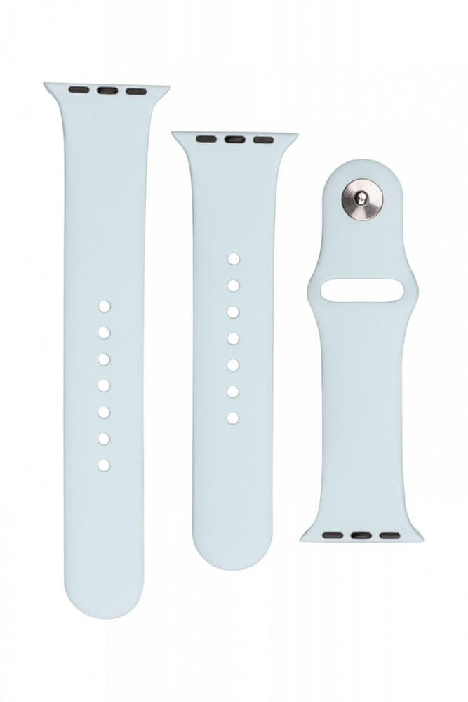 FIXED Set silikónových remienkov Silicone Strap pre Apple Watch 38/40/41 mm FIXSST-436-LGTU, svetlotyrkysový - zánovné