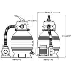 Petromila vidaXL Piesková filtrácia s čerpadlom 400 W, 11000 l/h