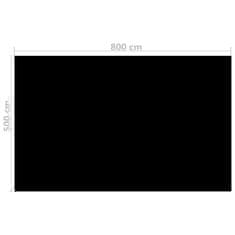 Petromila vidaXL Obdĺžniková bazénová plachta 800x500 cm, PE, čierna