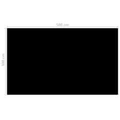 Petromila vidaXL Obdĺžniková bazénová plachta 500x300 cm, PE, čierna