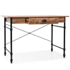Vidaxl Písací stôl so zásuvkou, 110x55x75 cm, dubová farba