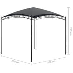 Petromila vidaXL Altánok 3x3x2,65 m antracitový 180 g/m²