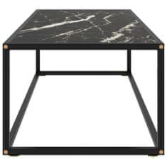 Petromila vidaXL Konferenčný stolík, čierny, čierne mramorové sklo 120x50x35 cm