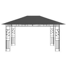shumee Altánok so sieťou proti komárom antracitový 4x3x2,73 m 180 g/㎡