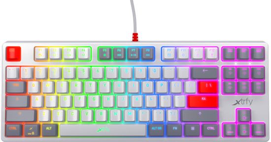 Xtrfy K4 TKL RGB, Kailh Red, US, retro (XG-K4-RGB-TKL-RETRO-R-US)