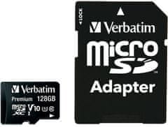 VERBATIM MicroSDXC 128GB (Class 10) + SD adaptér (44085)