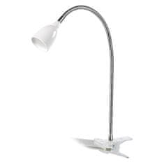 Solight LED stolná lampička, 2,5W, 3000K, clip, biela farba, WO33-W