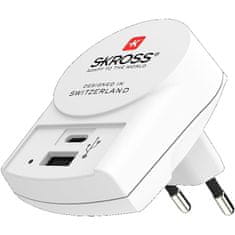 Skross USB A+C nabíjací adaptér EU, 27W, typ C, DC55