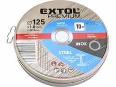 Extol Premium Kotúč rezný na oceľ a antikoro10ks, 125x1,0mm