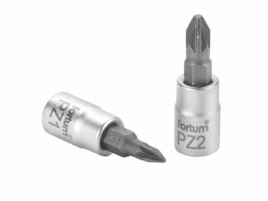 Fortum Hlavica zástrčná 1/4" hrot pozidriv, PZ 2, L 37mm