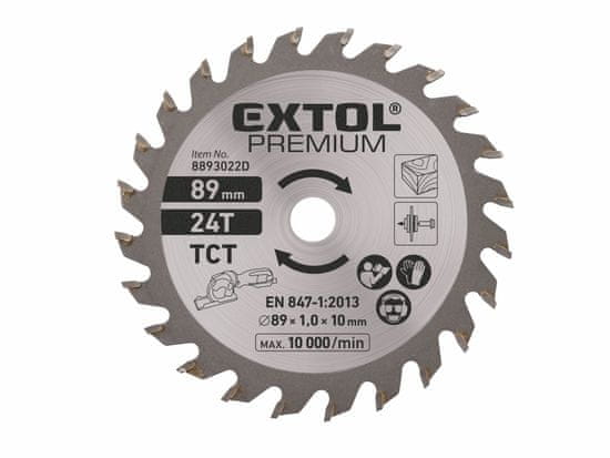 Extol Premium Kotúč pílový na drevo, pr. 89mm, 24Z , pre 8893022