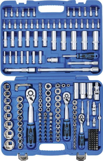 BGS technic Gola sada 1/4", 3/8", 1/2" hlavice Super-lock, 191 dielov - BGS 102292