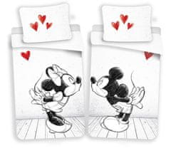 Jerry Fabrics Obliečky Mickey a Minnie láska 02 Bavlna, 140/200, 70/90 cm