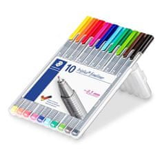 Staedtler Liner "Triplus 334 Box" sada, 10 farieb, 0,3 mm 334 SB10