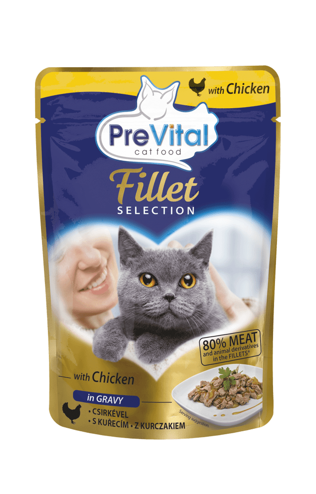 PreVital dusené filetky kuracie v omáčke 28 x 85g