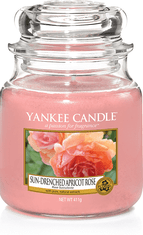 Yankee Candle SUN-DRENCHED APRICOT ROSE Stredná sviečka 411g