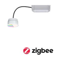 Paulmann Paulmann LED Modul vstavané svietidlo Smart Home Zigbee RGBW Coin kruhové 50mm Coin 5,2W 400lm 230V RGBW satén 93075