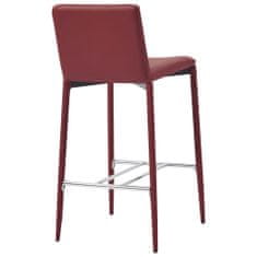 Vidaxl Barové stoličky 2 ks, vínovo červené, umelá koža