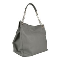 VegaLM Kožená kabelka vyrobená z jemnej prírodnej talianskej kože v šedej farbe