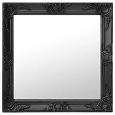 Vidaxl Nástenné zrkadlo v barokovom štýle 60x60 cm čierne