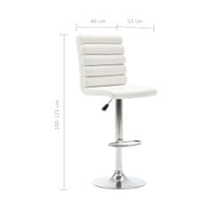 Vidaxl Barová stolička biela umelá koža