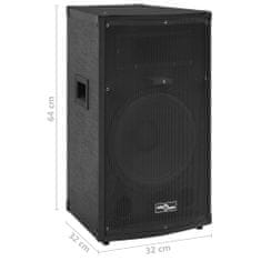 Vidaxl Profesionálny pasívny hifi reproduktor 1000 W čierny 32x32x64cm