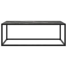 Petromila vidaXL Konferenčný stolík, čierny, čierne mramorové sklo 100x50x35 cm