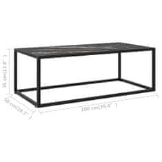 Petromila vidaXL Konferenčný stolík, čierny, čierne mramorové sklo 100x50x35 cm
