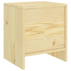 Vidaxl Nočný stolík bledé drevo 35x30x40 cm borovicový masív