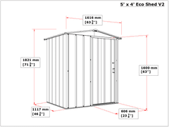 Duramax Záhradný domček ECO 2 m² 60061 - zelený