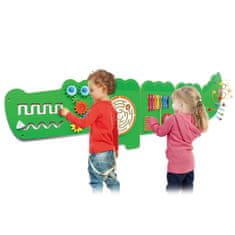 Viga Toys Zmyslová edukačná manipulačná tabuľa Krokodíl Montessori
